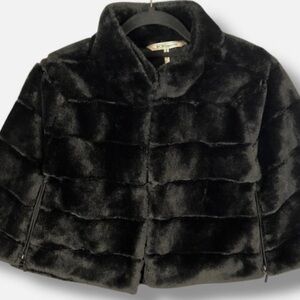 BCBGeneration Black Faux Fur Shawl